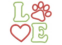 Stickdatei - I love Pfote